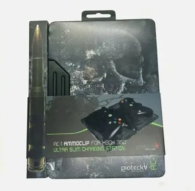 XBOX 360 Gioteck AC-1 Ammo Clip Charging Station For 2 X Controllers Charge • £6.50