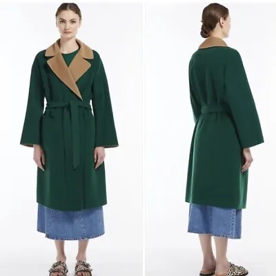 Weekend Max Mara Label-cut Rail Belted Reversible Wool Coat Fall/Winter/Spring • $425