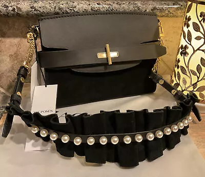 $189 • Buy ZAC POSEN Brigette Belted Clutch Bag In Black 29ZP7409-001 MSRP $395 NWT
