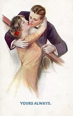 Inter Art Postcard Sherie Series # 819 Romantic Embrace • £3.60