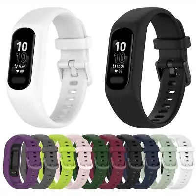 Wrist Watchband Metal Buckle Watch Band Silicone Strap For Garmin Vivosmart 5 • $7.51