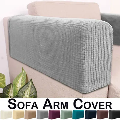 Universal Chair Arm Protector Covers Sofa Couch Armchair Covers Armrest Stretch • £8.23