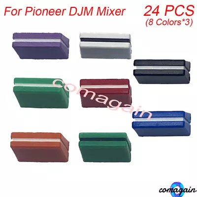 24PCS (8 Colors) For Pioneer DJM Mixer DJ Slider Fader Cross Fader Knob Caps • $19.42