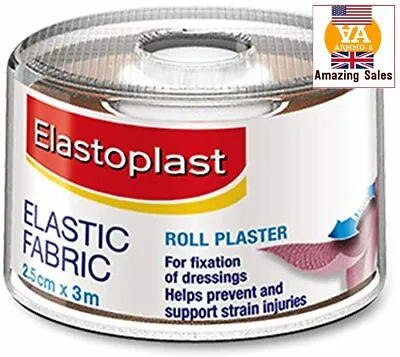 Elastoplast Sticky Roll Plaster Strapping Tape Stretch Bandage Injure 2.5cm X3m • £15.99