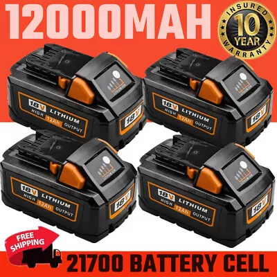 1/2/4PACK 12.0AH FOR Milwaukee 48-11-1812 18V Lithium High Output HD12.0 Battery • $69.99