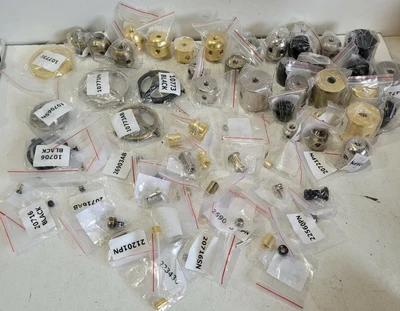 $99.99 • Buy Lamp Parts Lot Brass Antique Stainless Black Cluster Ball Socket Cover Steampunk