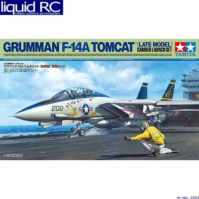 Tamiya USA TAM61122 1/48 Grumman F-14A Tomcat Carrier Launch Set Plastic Model K • $130.66