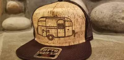 HATSOFCORK Vintage Airstream Laser Etched In Cork Hat. Bambi Travel Trailer • $35