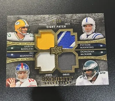2009 Exquisite Patch /20 Rodgers-Manning-Manning-Elway-Marino-Theismann PMJS • $599.99