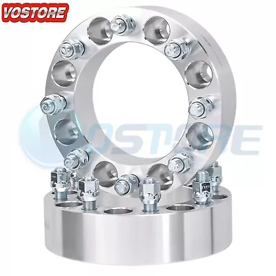 (2) 8x6.5 Wheel Spacers | 2  | 9/16  Studs | 8 Lug Adapters For Dodge Ford Chevy • $64.50