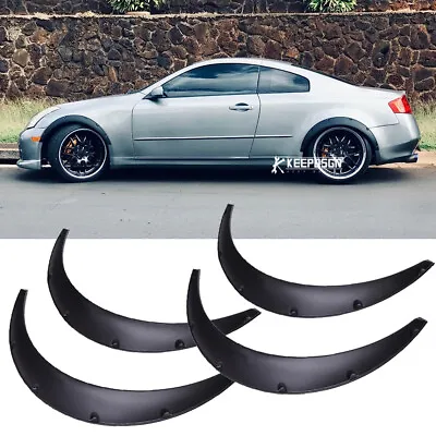 4 PCS 90CM Wheel Arches Fender Flares Wide Body Kit Black For Infiniti G35 Coupe • $118.99