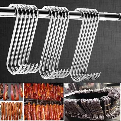 10/20Pc S-Shaped Meat Hook Heavy Duty Stainless Steel Butcher Hooks Hanging Beef • $6.59