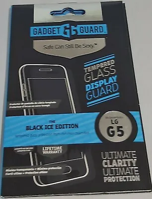 NEW GADGET GUARD BLACK ICE EDITION TEMPERED GLASS For LG G5 RAPID POST • £9.95