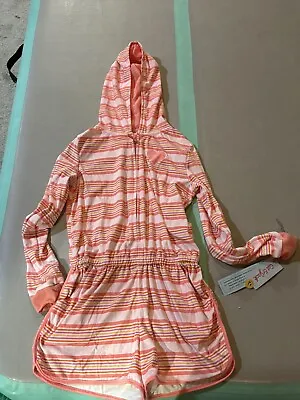 Cat & Jack: Longsleeve Zip-Up (Hooded) Romper Size Girls 10 12 Color Pink NWT • £8.04