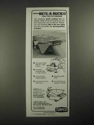 1987 Turfco Mete-r-Matic II Tow-Type Top Dresser Ad • $19.99