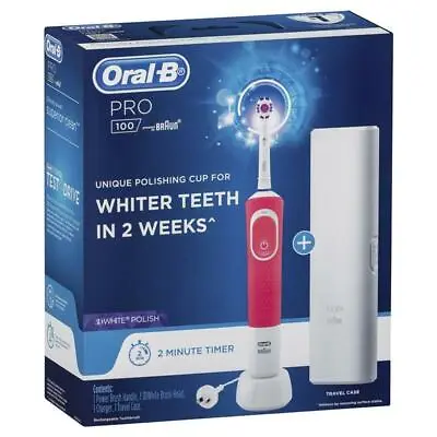 $59.99 • Buy Oral B Pro 100 3D White Polish Power Toothbrush Pink