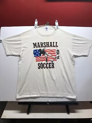 Vintage Russell Athletic Marshall TX Texas 1995 Soccer Men's T-Shirt Size XL • $14.48