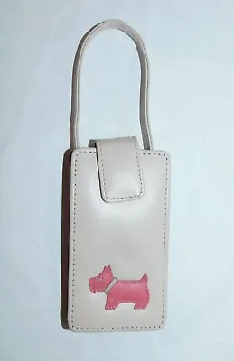 Radley Small Leather Mobile Phone Bag/Case Pale Pink 11cms X 6cms • £1.99