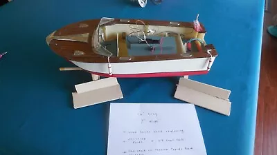 VINTAGE BOAT MODEL 1950's ERA MADE IN JAPAN BATTERY OPERATED • $100