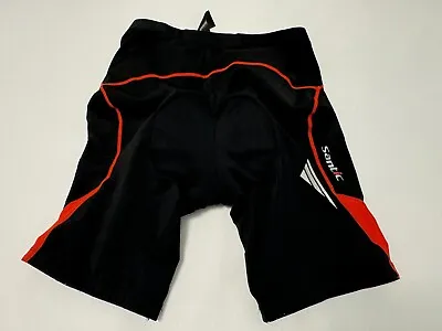 Santic Bike Shorts Mens 2XL Black Red Trim Compression Cycling Padded (Sho1321Zz • $11.99