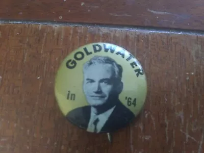  Barry Goldwater Pin Back Campaign Button President Photo In '64 1964 • $7.99