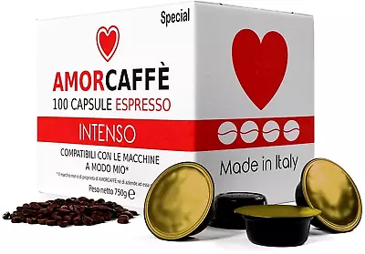 £18.16 • Buy Amorcaffe 100 Coffee Capsules Pods Compatible Lavazza A Modo Mio - Intenso Taste