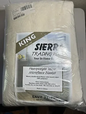 NEW Sierra Heavyweight Velour Microfleece Blanket King 108  X 96  • $34.49