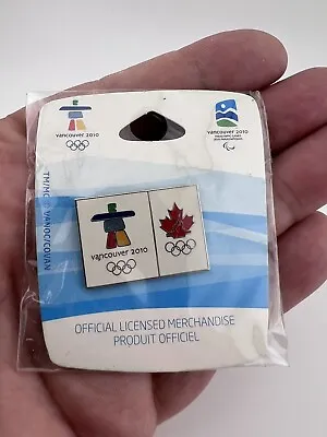2010 Vancouver Winter Olympic Games Dual Logo With Canadian Maple Leaf Pin • $8.99