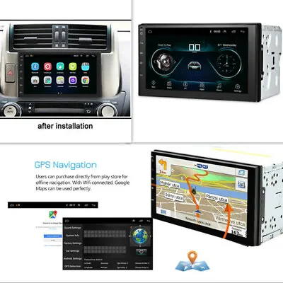 Car Multimedia Player Android 7  2DIN Stereo Radio GPS Navigation For Carplay • $106.81