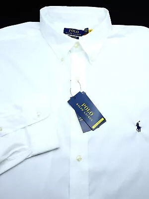Polo Ralph Lauren Performance Button Shirt -2xlt Tall Xxl White Nylon Pony Dress • $59.99
