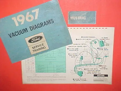 1967 Ford Mustang Convertible Fastback Hardtop Factory Original Vacuum Diagrams • $17.99