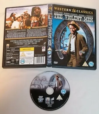 DVD - Classic Western The Violent Men Glenn Ford Edward G Robinson DVD PAL UK R2 • £2.55