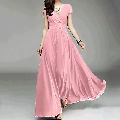 Women Evening Formal Party Wedding Bridesmaid Maxi Dress Prom Cocktail  Gown • $43.84