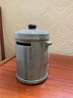 £5.99 • Buy Vintage 1980s Ceramic Dusty Bin Money Box With Stopper