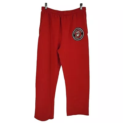 Soffe Womens Large Red Sweatpants United States Marine Corps Glitter Graphic • $39.14