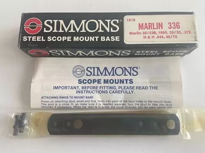 Simmons Steel Scope Mount Base Marlin 336  NOS Sealed • $14.90