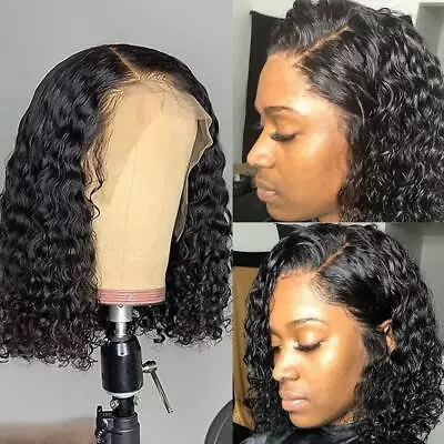 Short Bob Wigs Deep Wave Rose Net Wigs Short Curly Wig Glueless Machine Made • $7.98