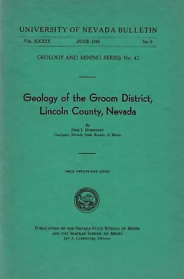 Vintage Nevada Geology Books Publications Bulletins Papers - Your Choice • $6.99