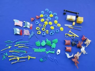 Vintage Toy Soldiers And Playset Small Accessories AS-IS Marx MPC + Guns Misc + • $19.99