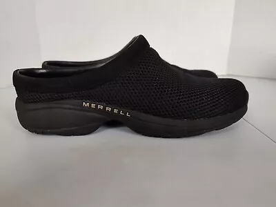 Merrell Womens Primo Breeze II J63302 Black Casual Clog Shoes Slip On Size 9.5 • $16.99