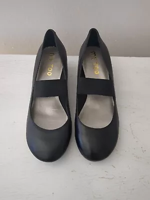 Me Too Callie Black Leather Size 7.5M Mary Jane Women's Shoes  • $18