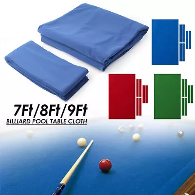 Professional Billiard Pool Table Cloth Mat Cover Felt Accessories For 8FT/9FT • $78.56
