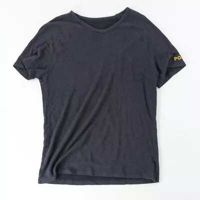Vintage POLIZEI Sz. Medium Knit Undershirt Navy V-Neck Shirt • $24.95