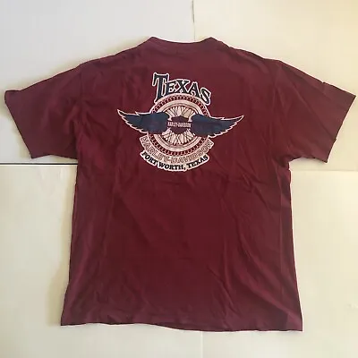 1995 90s Vintage Harley Davidson Time Tested Fort Worth Texas Motorcycle Shirt L • $10.95