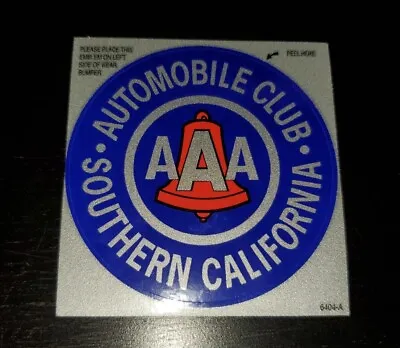 Genuine American Auto Assn Triple A AAA Southern California Decal Sticker Vinyl • $2