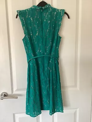 Oasis Green Belted Dress Size 10 • £5