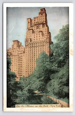 1930s-40s~Hotel St. Moritz~NYC New York~Central Park~Manhattan~VIntage Postcard • $4.75