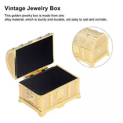 Vintage Jewelry Box Mini Size Zinc Alloy Lint Lining Fine Polishing Sturdy D MLD • $34.19