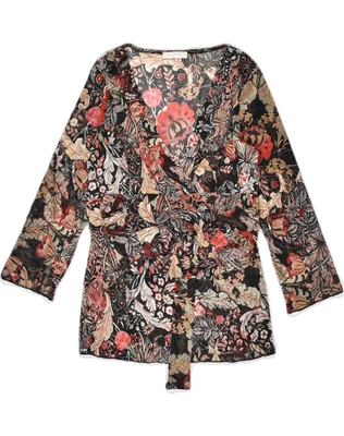 £14.25 • Buy VINTAGE Womens Front Tie 3/4 Sleeve Blouse Top UK 10 Small Multicoloured SG13