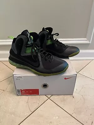 Size 12 - Nike LeBron 9 Dunkman 2012 Grey Volt 2 Laces • $75